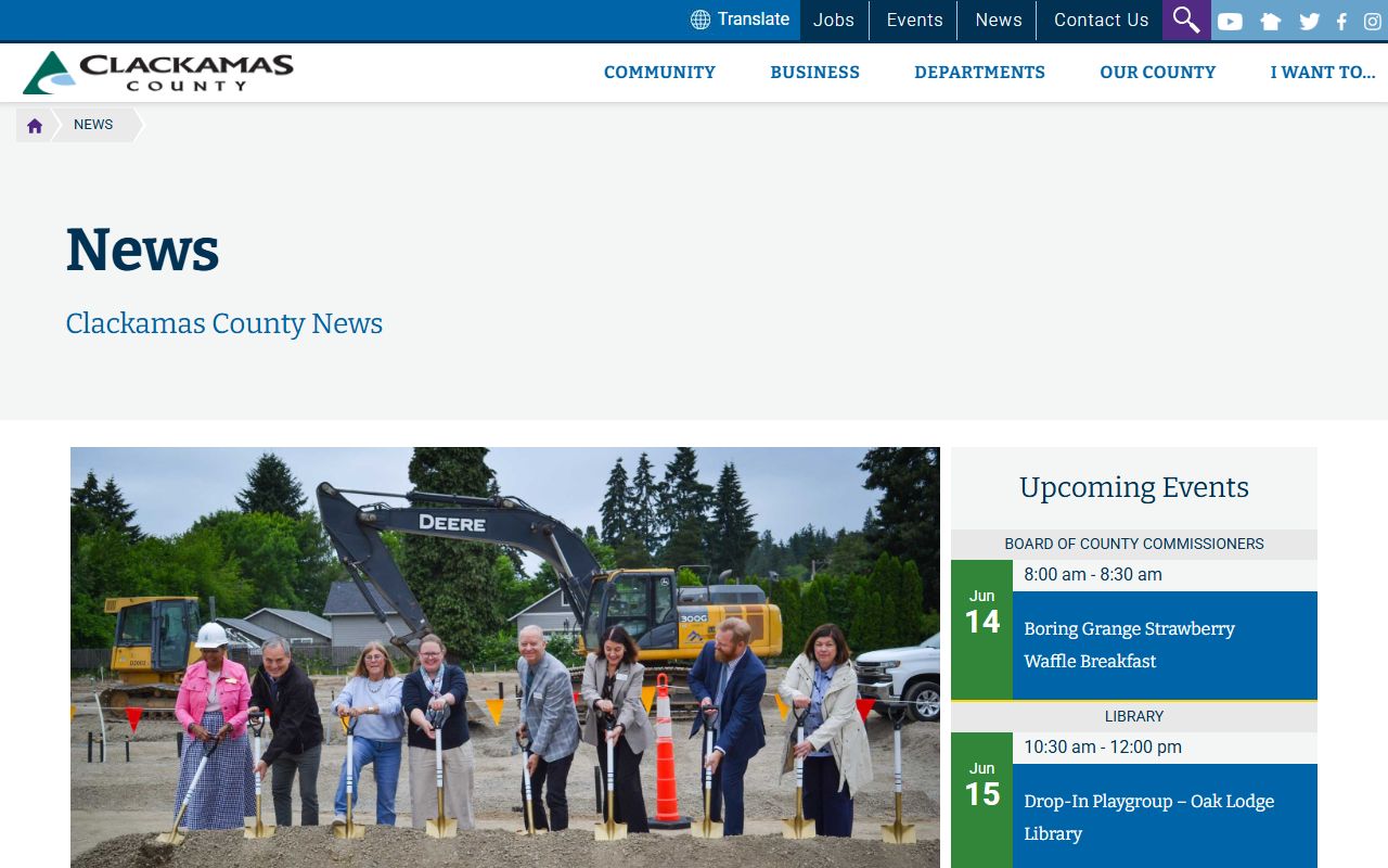 Clackamas County court records and official county news updates